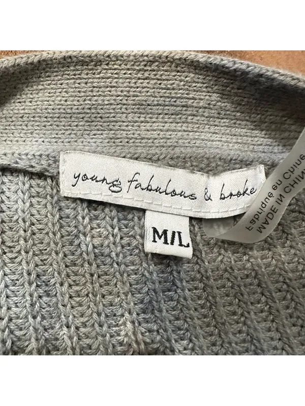 Young Fabulous & Broke Indie Distressed Cardigan Sweater Size M/L - Image 13