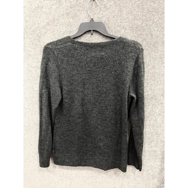 Old Navy Women Maternity Sweater L Gray Faux Wrap V-Neck Long Sleeve Knit - Image 6
