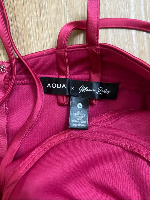 Aqua Hot Pink Strappy Mini Dress - Image 5
