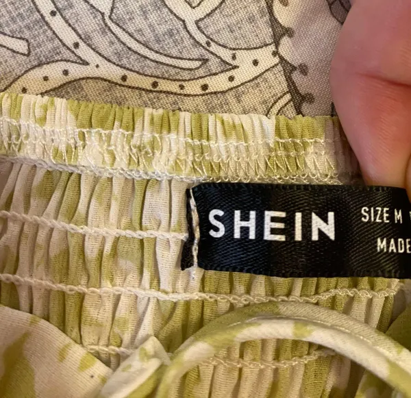 SheIn Green Tie Front Crop Top - Image 5