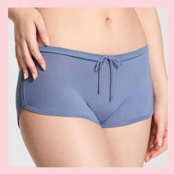 PINK VICTORIA’S SECRET Cotton Dorm Boyshort Dusty Iris Foil ✨LIMITED EDITION✨ S - Image 4