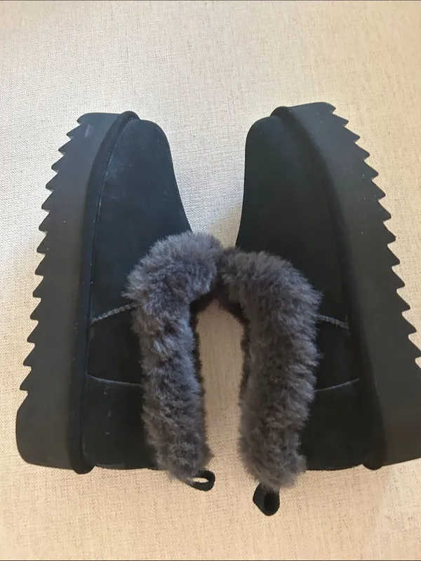 UGG® Nita Genuine Shearling Slipper (Women), Black, Size 10, NWT - Image 6