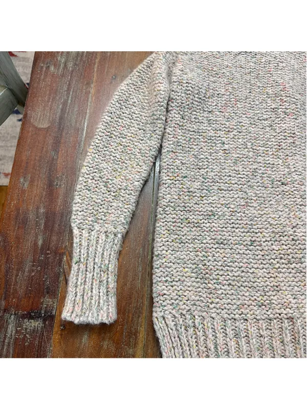 Ruby Moon Chunky Knit Speckled Sweater Tunic Wool Blend Back Zip Medium - Image 3