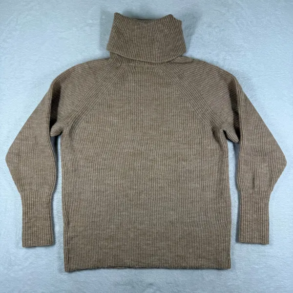 Quince Baby Alpaca Wool Turtleneck Sweater Camel Brown HUB001 Womens Small - Image 8