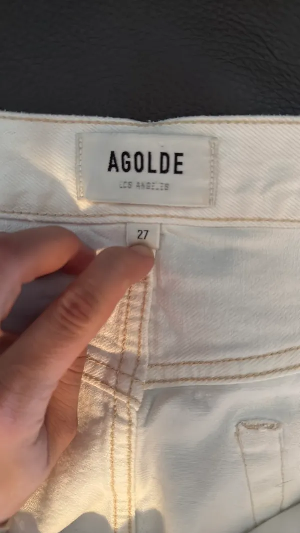 AGOLDE Shorts High-Rise white - Image 5
