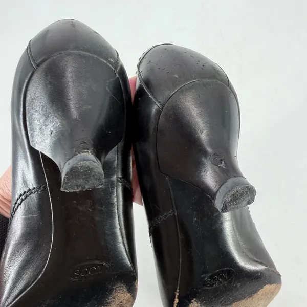 Tods Kitten Heel Pumps Womens‎ 36 Black Leather Suede Pointed Toe Office Siren - Image 14