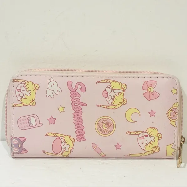 Sailor Moon Anime Pink‎ Character Full Zip Multi Card Wallet - Image 4
