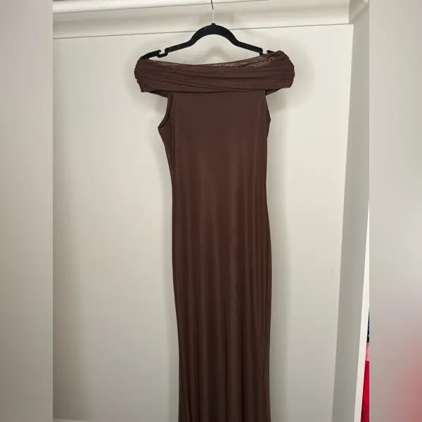 Peppermayo Chocolate One Shoulder Dress - Image 2
