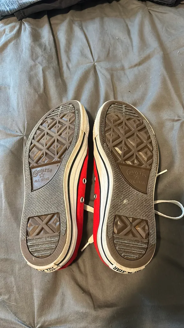Red Low-Top Converse Sneakers - Image 2