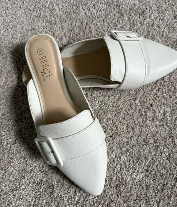White Flats Size 8 - Image 2