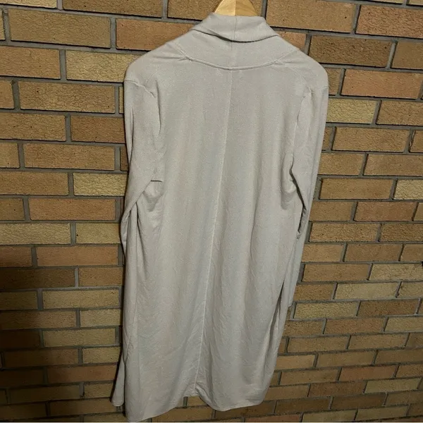 H by Halston Cardigan Sweater Open Front Long Beige Women’s Size M - Image 4