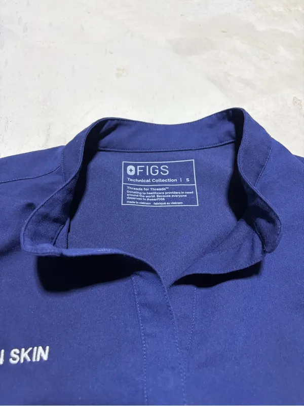 FIGS Navy blue scrub bodysuit small - Image 2