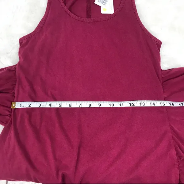 L*SPACE Cypress Burgundy Red Wrap Front Mini‎ Tank Dress Casual Beach Size Small - Image 13