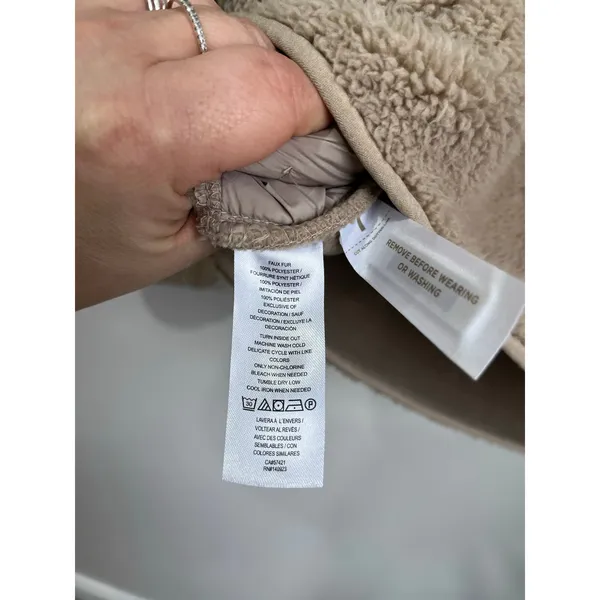 Lou‎ & Grey Cozy Sherpa Fleece Pullover Beige Size M Soft Lounge Sweater - Image 6