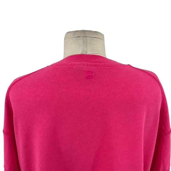 Sweaty Betty After Class Crop Sweatshirt Bright Pink Size‎ US 10 / Large - Image 10