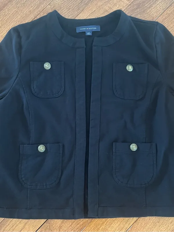 Tommy Hilfiger Black Military Jacket with Gold-Tone Buttons - Image 10