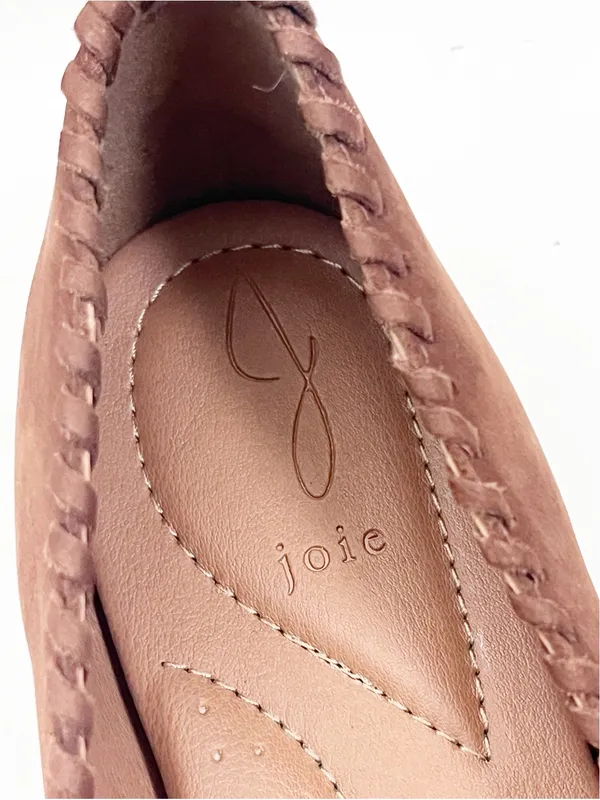 JOIE Brown Suede Almond Top Braided Trim Details Slip On Ballet Flats 8.5 - Image 4