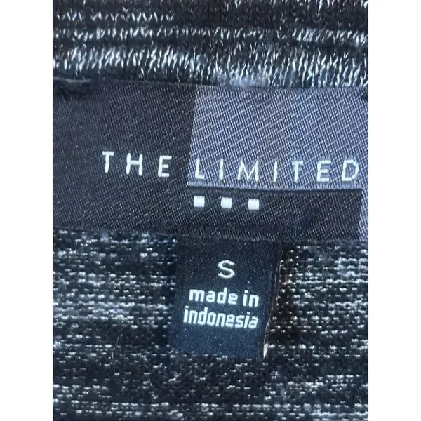 The Limited Women's 3/4 Sleeve Long Shirt Gray Black Size Small (5835) - Image 4