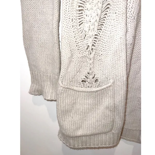 Theory‎ Wool Cardigan Sweater Coat Light Gray Size Small EUC - Image 3
