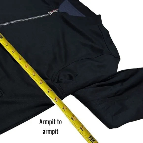 Banana Republic Black Zipup Jacket Capsule Preppy Athleisure Old Money M - Image 7