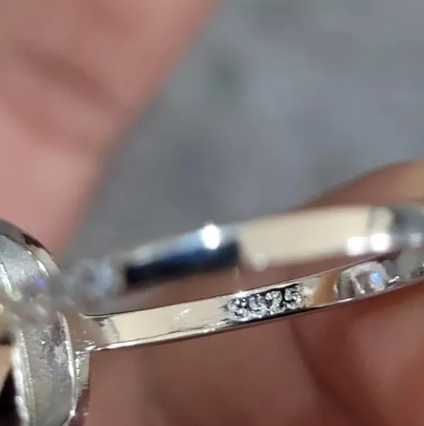 Real 1.5 cushion square engagement wedding 925 silver ring - Image 2