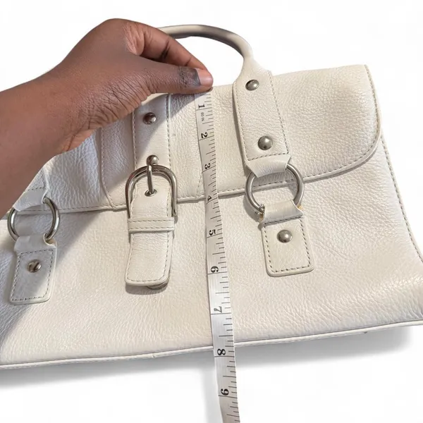 Y2K 2000s Trendy Baddie Preppy Real Leather Shoulder Hand Bag Purse #Coquette #Streetwear Office Siren Old Money Quiet Luxury - Image 7