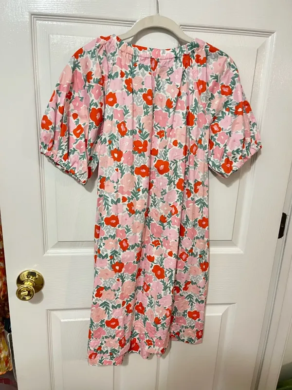 Floral puff sleeve dress - Image 3