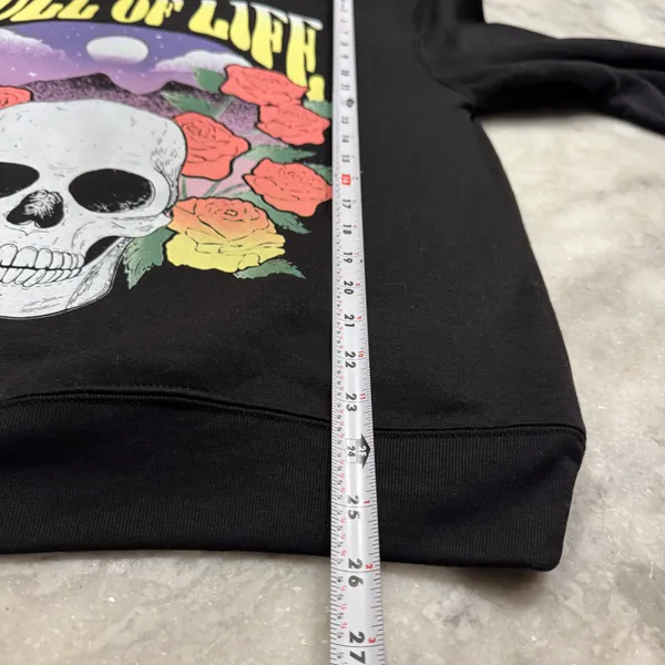 Full of Life “skull” Graphic Fleece Sweatshirt - Image 7