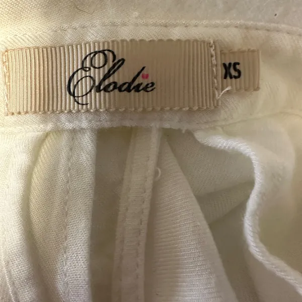 Elodie Sleeveless Open Back White Collar Shirt XS - Image 3