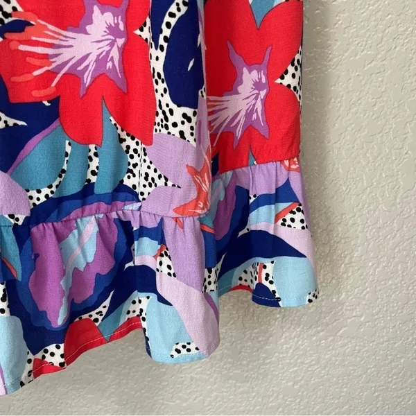 NWT Forever 21+ Lace Up Floral Dress - Image 4
