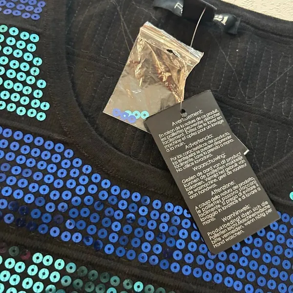 Forever 21 Sequin Mini Dress NWT Size Small – Black Teal Royal Blue Party Bodyco - Image 6