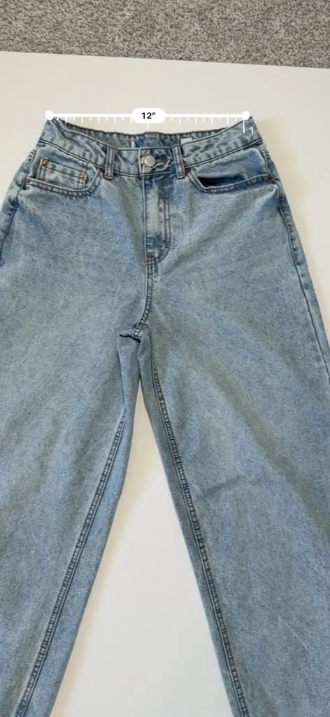 PacSun High-Waist Wide-Leg Cuffed Denim Jeans - Image 4