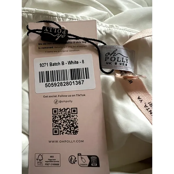 Oh Polly Petula Lace Trim Midaxi Midi Dress in White size 4 New Sleeveless - Image 7
