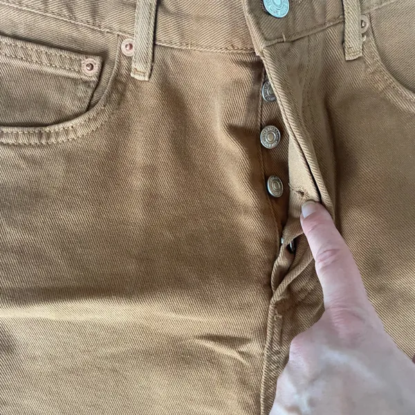 🛎️ Clearance MNG Denim Shorts Mustard Color Size 4 - Image 6