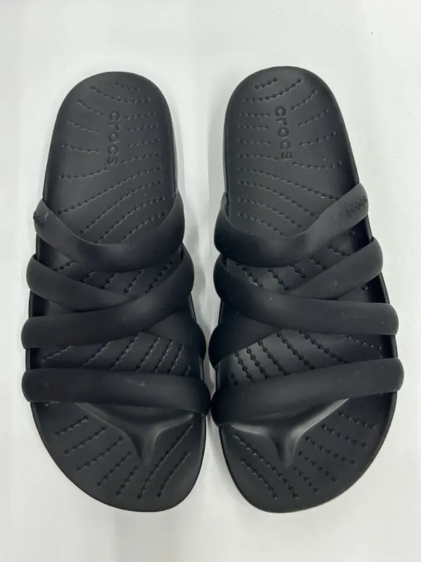 Crocs Splash Strappy Sandals Women’s Size 6 Black Slip On Slides Comfort - Image 3
