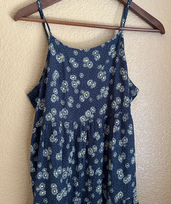 J for Justify Daisy Print Navy Blue Flowy Maxi Dress - Image 2