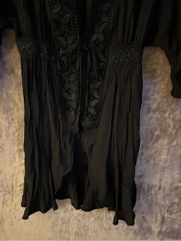 Love Tree Black Lace-Trim Swim Coverup Women’s Size M - Image 6