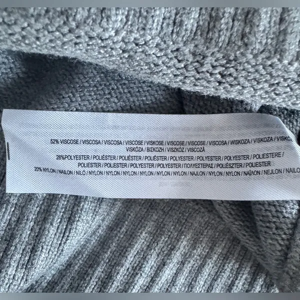 Primark Women's grey half zip mock neck sweater long sleeve pullover Size M 8-10 - Image 7