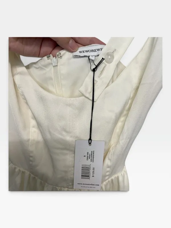 WeWoreWhat Corset Midi Dress Whisper White Sleeveless Size Small NWT - Image 4