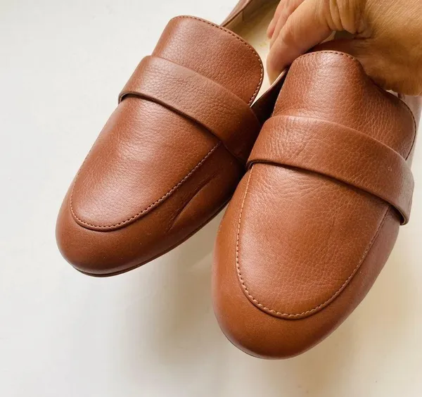 Cole Haan leather loafers in brown/tan - Image 2