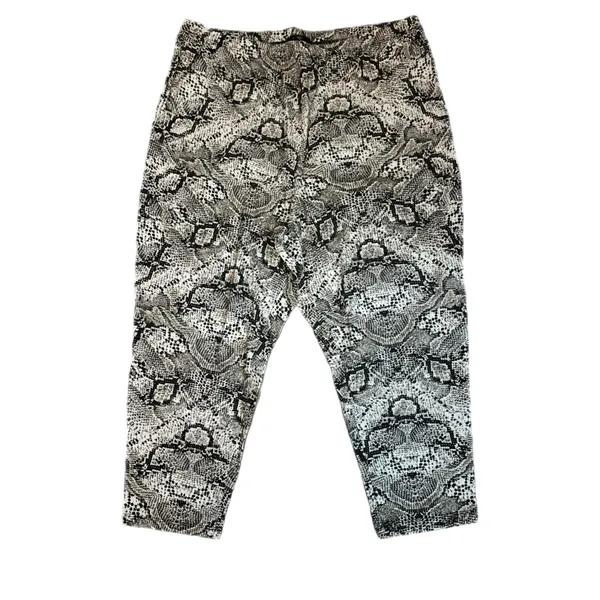 Ellos Black and White Patterned Leggings Size L - Image 2