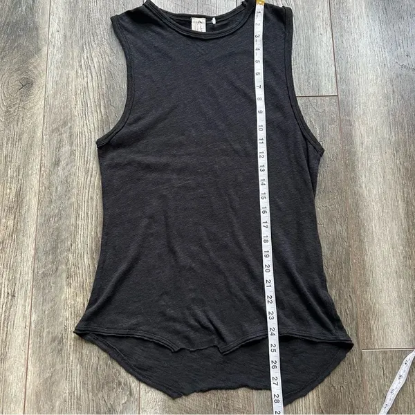 Free People Intimately All the Time Linen Blend Black Tank Top Sleeveless Shirt - Image 11