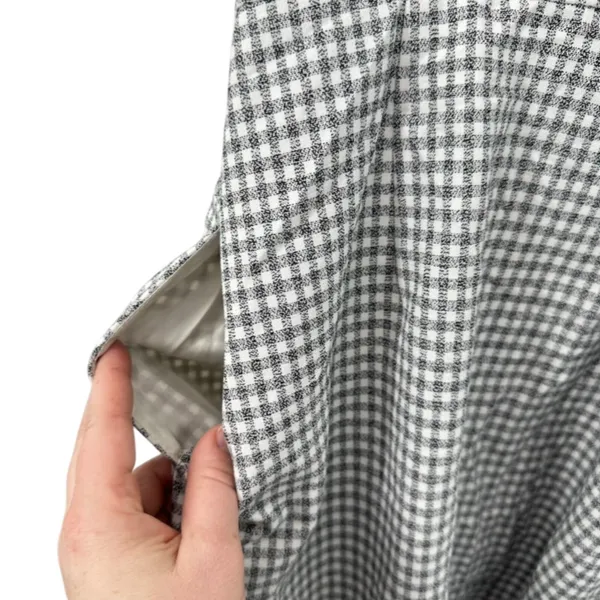 Wilfred Aritzia Size 2 Gingham Mini Dress Black White Checkered Spaghetti‎ Strap - Image 9