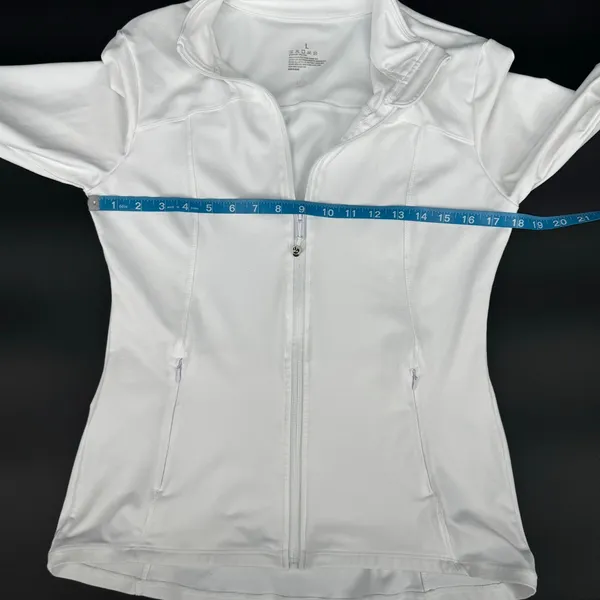 Queenie Ke White Full Zip Athletic Jacket L Size L - Image 6