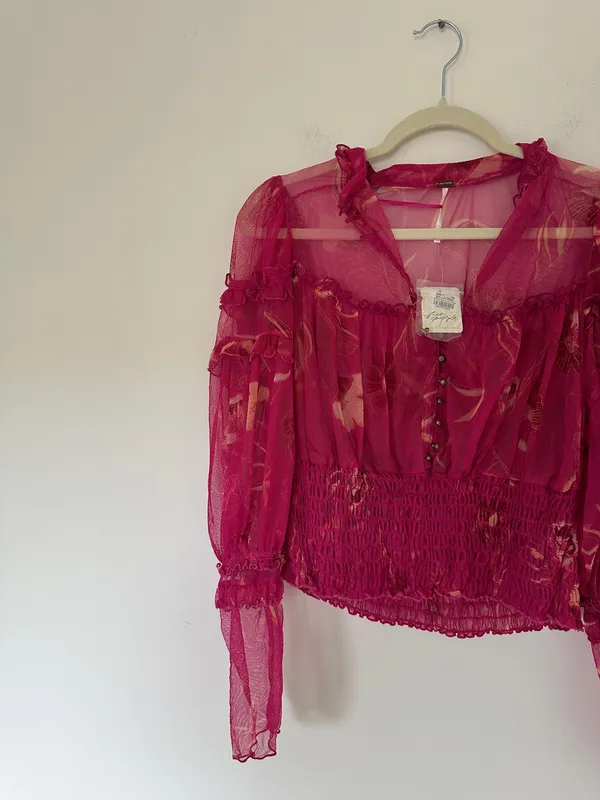 Free People Time for Shine Top Pink - Image 6