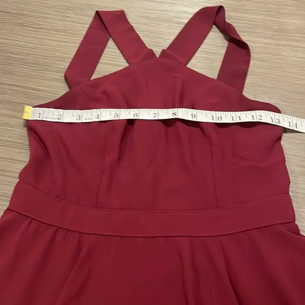 Lulu’s Forevermore‎ Burgundy Skater Strappy Mini Dress Size S - Image 11
