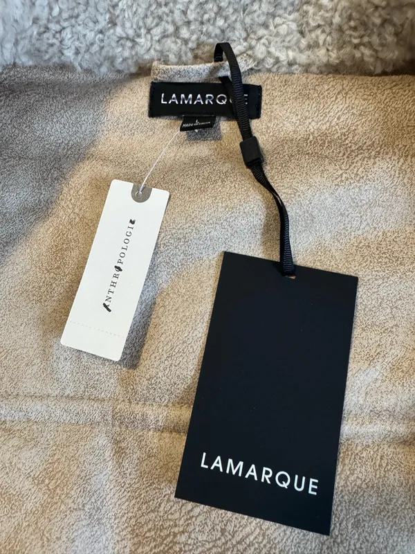 LAMARQUE anthropology faux fur coat - Image 5