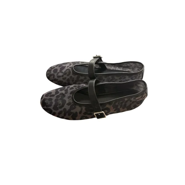 Camila Coelho Moma Flats Womens 6‎ Leopard Mesh Mary Jane Ballet Shoes Revolve - Image 2
