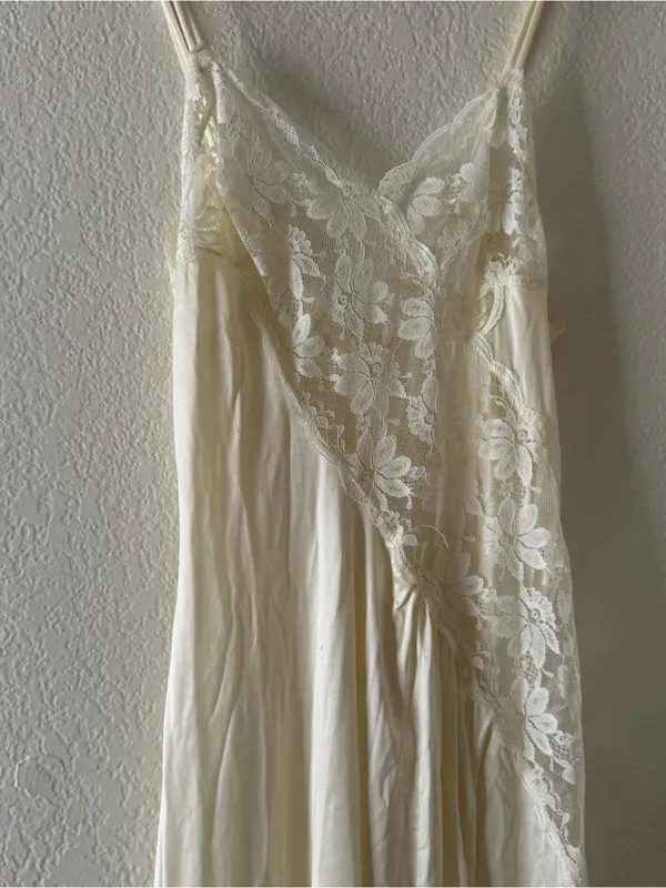 Vintage Val Mode slip dress long maxi lace - Image 2