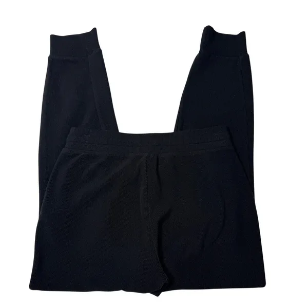 Marc New York Black Ribbed Joggers Small Clean Girl Athleisure - Image 4
